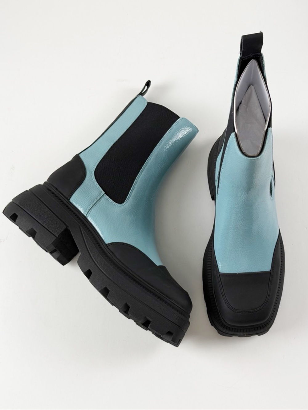 Katy Perry The Geli Combat Boot Womens Size 8.5M Blue Black Chunky Platform NEW - Picture 3 of 14